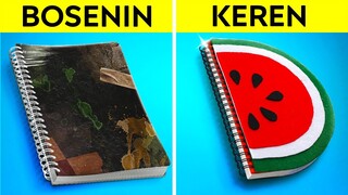 KIAT SEKOLAH KREATIF UNTUK POPULER || DIY Kembali ke Sekolah & Trik Nyusupin Make-up oleh 123 GO!