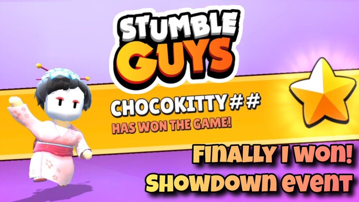 Stumble Guys : Finally I won Showdown Event 🤎😺🏆