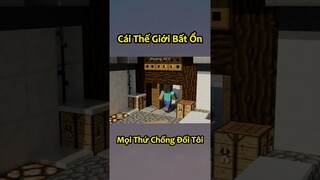 Thế Giới Minecraft Bất Ổn Nhưng Mọi Thứ Chống Lại Anh Đen Xì Xì 🤣 #shorts
