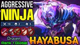 19 Kills Hayabusa Aggressive Ninja! - Top 1 Global Hayabusa by Draven - MLBB