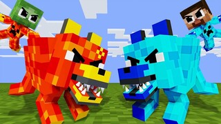 Monster School Fire Baby Zombie กลายเป็นราชาเพราะ Mother Wolf - Sad Story - Minecraft Animation