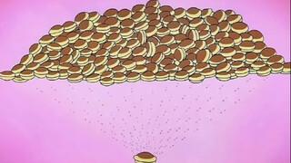 The blue fat man collected some scraps from all over Japan, and thus got a super large Dorayaki