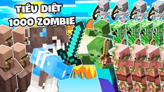 MẶP DORAM BIẾN THÀNH ANH HÙNG GIẢI CỨU DÂN LÀNG THOÁT KHỎI 1000 ZOMBIE LÂY NHIỄM TRONG MINECRAFT