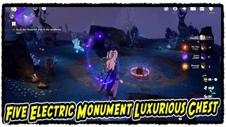 Five Electric Monument Luxurious Chest Puzzle Genshin Impact 2.5 (Three Realms Gateway Offering)