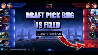 DRAFT PICK BUG IS FIXED 👍 THANK YOU DEVS!