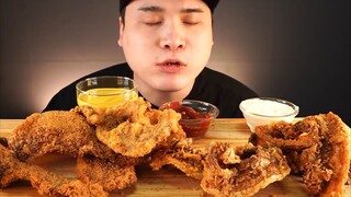 Lòng lợn chiên giòn |ăn Mukbang|