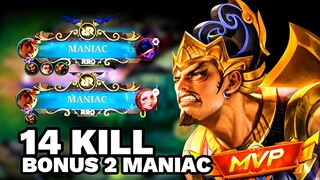 14 KILL BONUS 2 MANIAC‼️Best Build Gatotkaca Damage