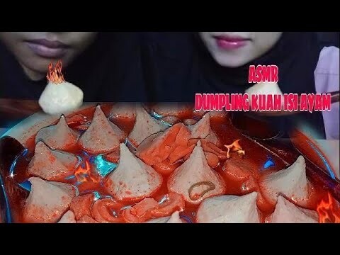 ASMR DUMPLING KUAH PEDAS ISI AYAM 🥵🔥