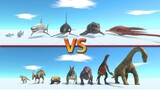 Aquatic Team vs Herbivore Team - Animal Revolt Battle Simulator
