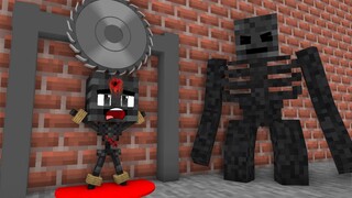 Monster School- Poor Baby Wither Skeleton Life Sad story but happy ending - minecraft animation