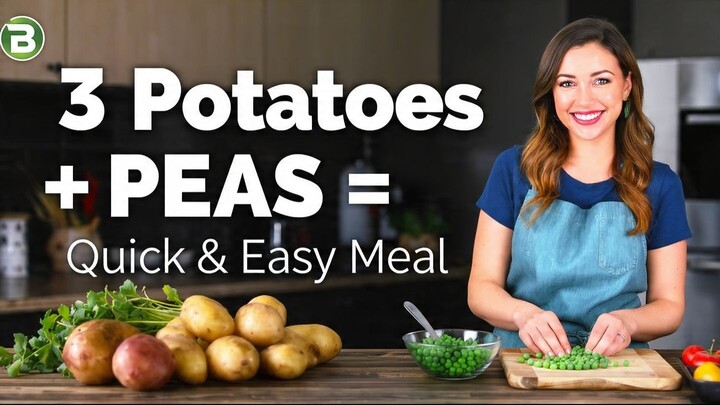 When you have 3 potatoes and PEAS. Potatoes made like this. Quick and easy recip