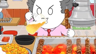【foomuk】After get off work, it was so cool to have lamb kebabs and beer with the boss!