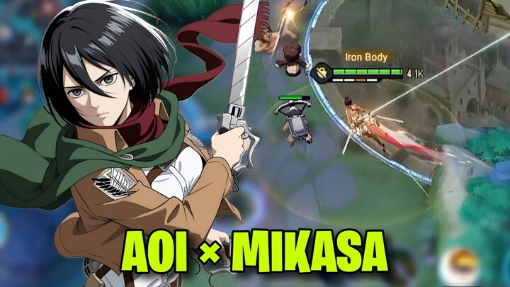 GAK DI ML GAK DI AOV SAMA SAMA DARAT MIKASA GW 😭