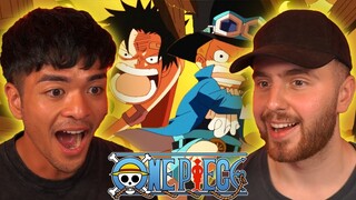 LUFFY, ACE & SABO!! THE FAMILY IS FORMED! - One Piece Episode 493 + 494 REACTION + REVIEW!