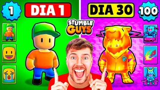 Me Pasé Stumble Guys con Mr.Beast! 😱 *30 Días*