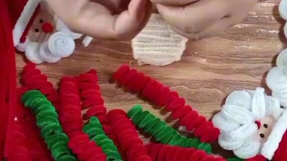 fuzzy wire Christmas decor