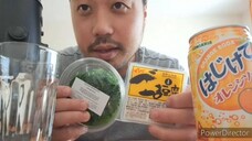 ASMR Wakame Seaweed Salad, Yuzu Tofu & Sangaria Orange Soda (Eating Sounds)