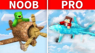 Mikey & JJ - NOOB vs PRO : AIRPLANE in Minecraft - Maizen