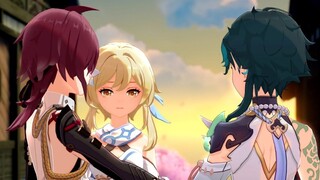 [Genshin Impact / Transfer Animasi] Ying dan Xiaolu ditangkap oleh Xiao saat mereka diundang (daging