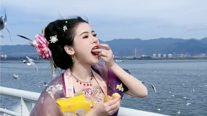 Who allowed you to compete with seagulls for food in Dianchi Lake?!