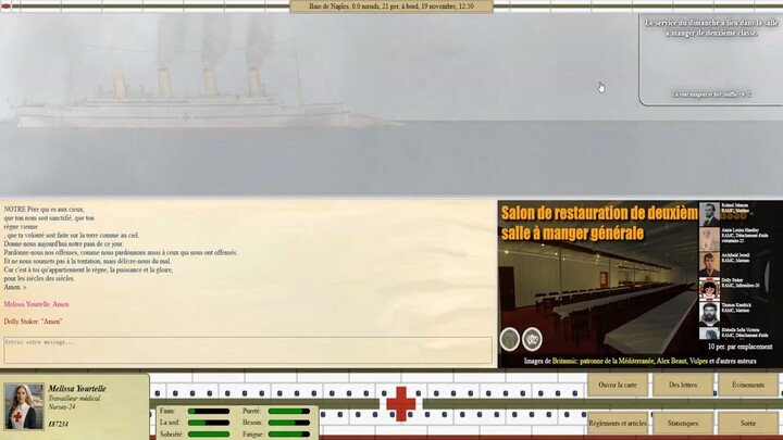 🔴 Britannic Voyage RPG 2025 ( Episode 10 ) - Le Temps S'Éclaircit Sur Le HMHS Britannic À Naples