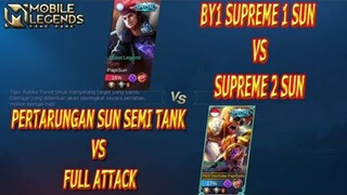 BY ONE SUPREME 1 VS SUPREME 2 SUN PEMBUKTIAN SUN SEMI TANK VS FULL ATTACK