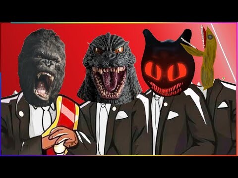 KONG & GODZILLA & CARTOON CAT & GOLDIE - Coffin Dance X Baby Shark COVER