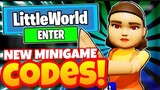 LITTLE WORLD CODES *🔴NEW MINIGAME UPDATE* ALL NEW CODES ROBLOX LITTLE WORLD!