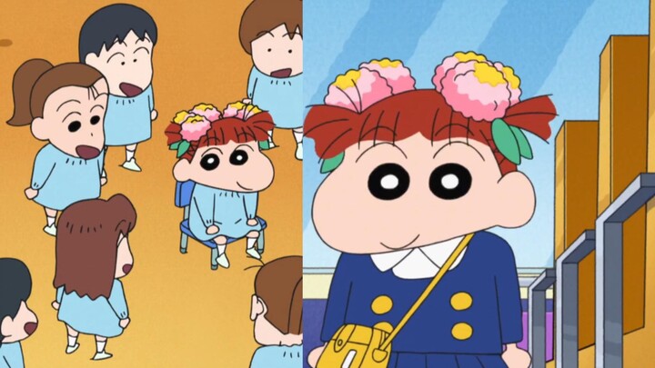 Nini's new flower headdress is so cute! Haha, she has become the most beautiful girl in the class.
