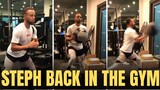 Stephen Curry back in the gym, 11 days after getting the Championship Trophy.