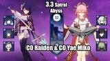Spiral Abyss 3.3 - C0 Raiden & C0 Yae Nahida Aggravate - Floor 12 | Genshin Impact