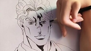 Quá trình vẽ tranh của Kira Yoshikage