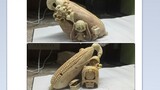 Carve a Q version of Xiaomi Miku and corn cobs out of stone! Combination of tradition and two-dimens