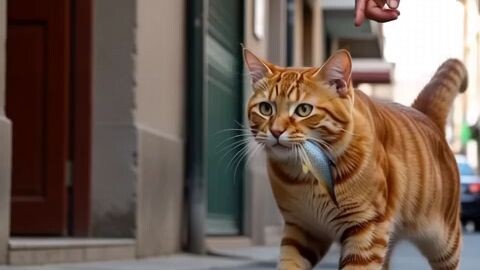 แมวส้มถูกเจ้าของปลาแจ้งจับเพราะขโมยปลาทูเขานะ