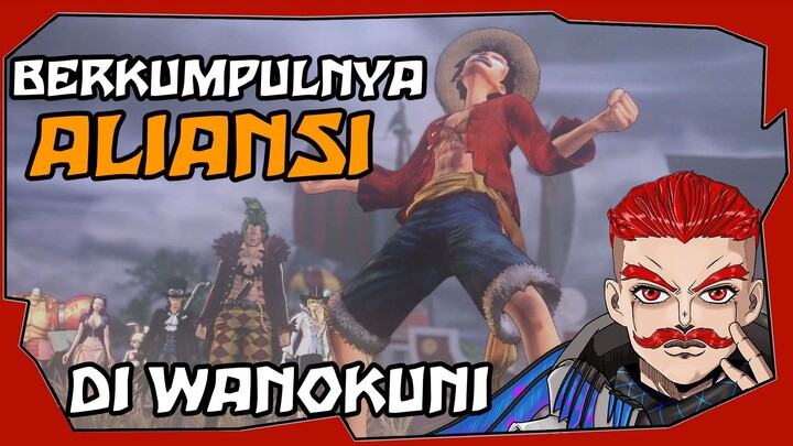 Scene Berkumpulnya Aliansi Bajak Laut Topi Jerami di Wano kuni yang Tidak Ada di Anime