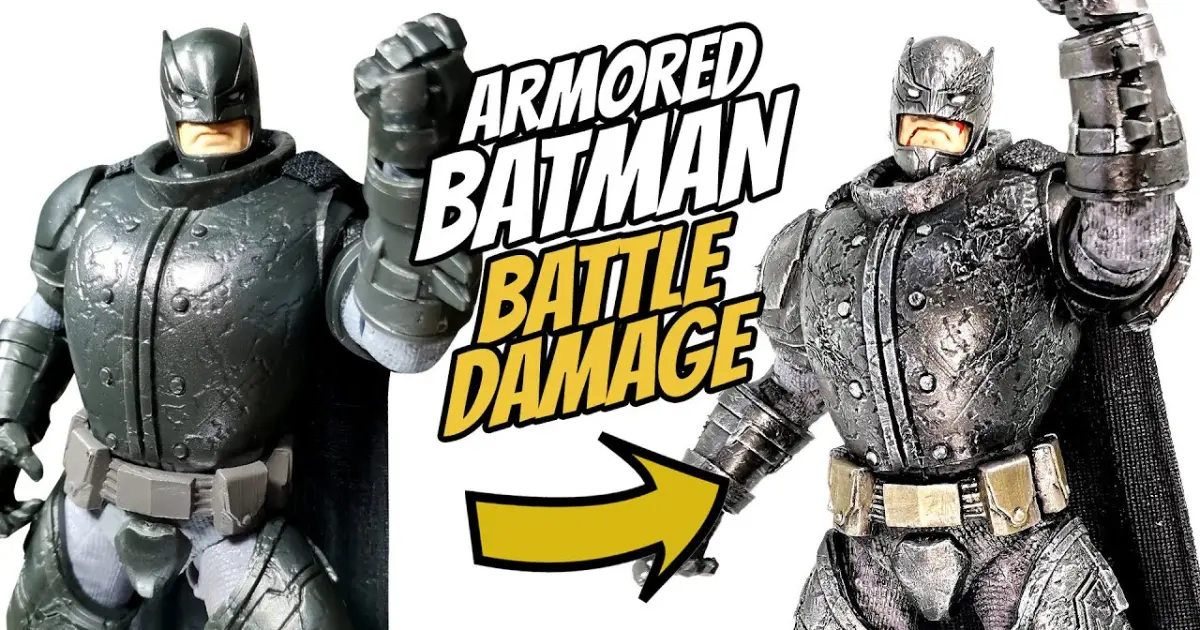 Tutorial: McFarlane Toys Armored Batman Battle Damage Custom by Ralph Cifra  - DC Multiverse - Bilibili