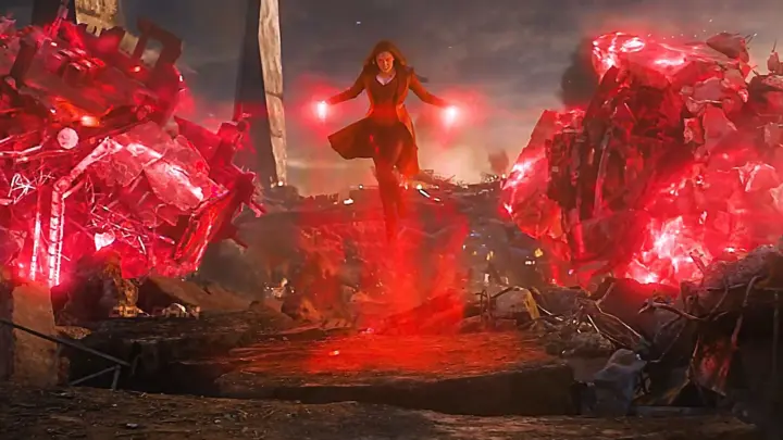 The sense of oppression from the Scarlet Witch, tearing up Thanos with hands, and destroying the Ill