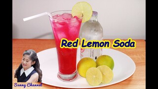 สูตรชงน้ำแดงมะนาวโซดา : Red Lemon Soda l Sunny Channel