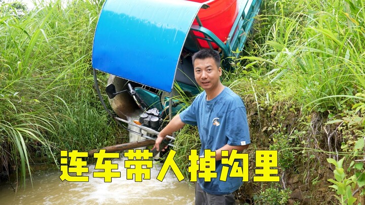 Hua Nong Brothers: Caught a fish, then the car and everyone plunged into a ditch—what a huge loss!