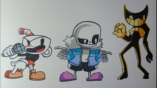 DRAWING Sans Bendy cophead Cách vẽ Đẹp Và Cute