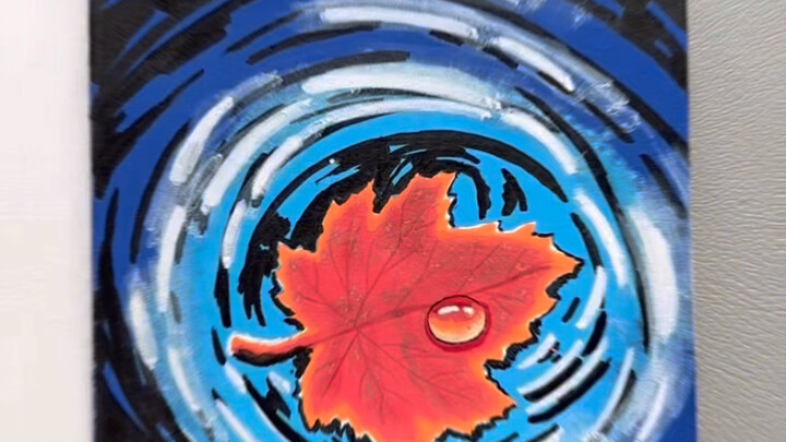 Menggambar dengan Marker Akrilik | Daun Jatuh di Air, Ternyata Semudah Ini? #MenggambarDenganMarkerA