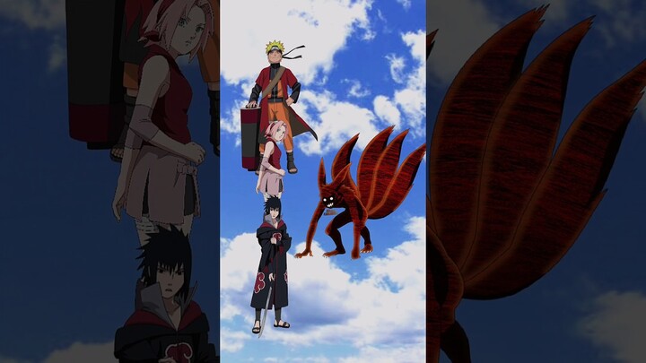 who is strongest/kurama vs team 7 #naruto #naruto #boruto #anime #viral #shorts