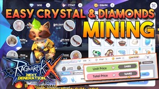 HOW TO FARM CRYSTALS & DIAMONDS FAST THROUGH MINING - RAGNAROK X: NEXT GENERATION