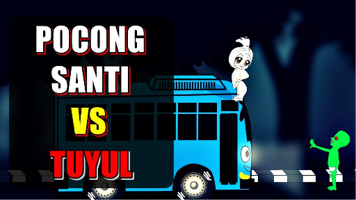 Pocong Santi part 3 - Pocong VS Tuyul - Kartun Hantu Lucu