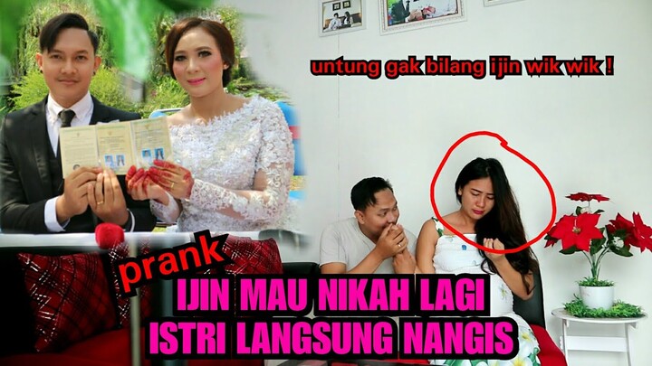 prank mau nikah lagi,istri nangis tersedu sedu,ending nya bikin baper banget!