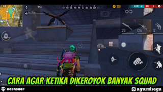 CARA AGAR MENANG SOLO VS SQUAD KETIKA DIKEROYOK BANYAK SQUAD ALA PRO PLAYER