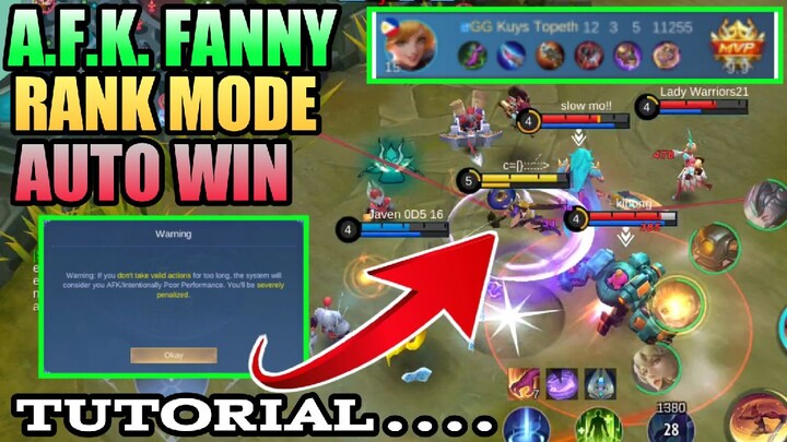 EASY WIN.. AFK IN RANK MODE!! MOBILE LEGENDS BANG BANG