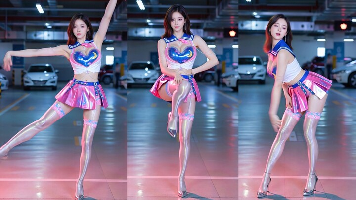 【Chủ tịch hội cổ vũ】AOA - Chênh vênh ❤ Đồng phục đính kim sa + dây đeo lấp lánh