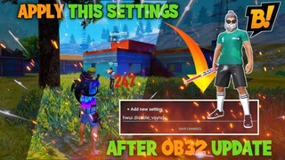 Fix lag 90fps Free Fire SetEdit tricks Apply this settings in your phone after OB32 update