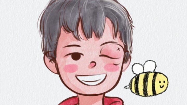 It's both heartbreaking and hilarious—though stung, he looks so happy! This package is totally legit